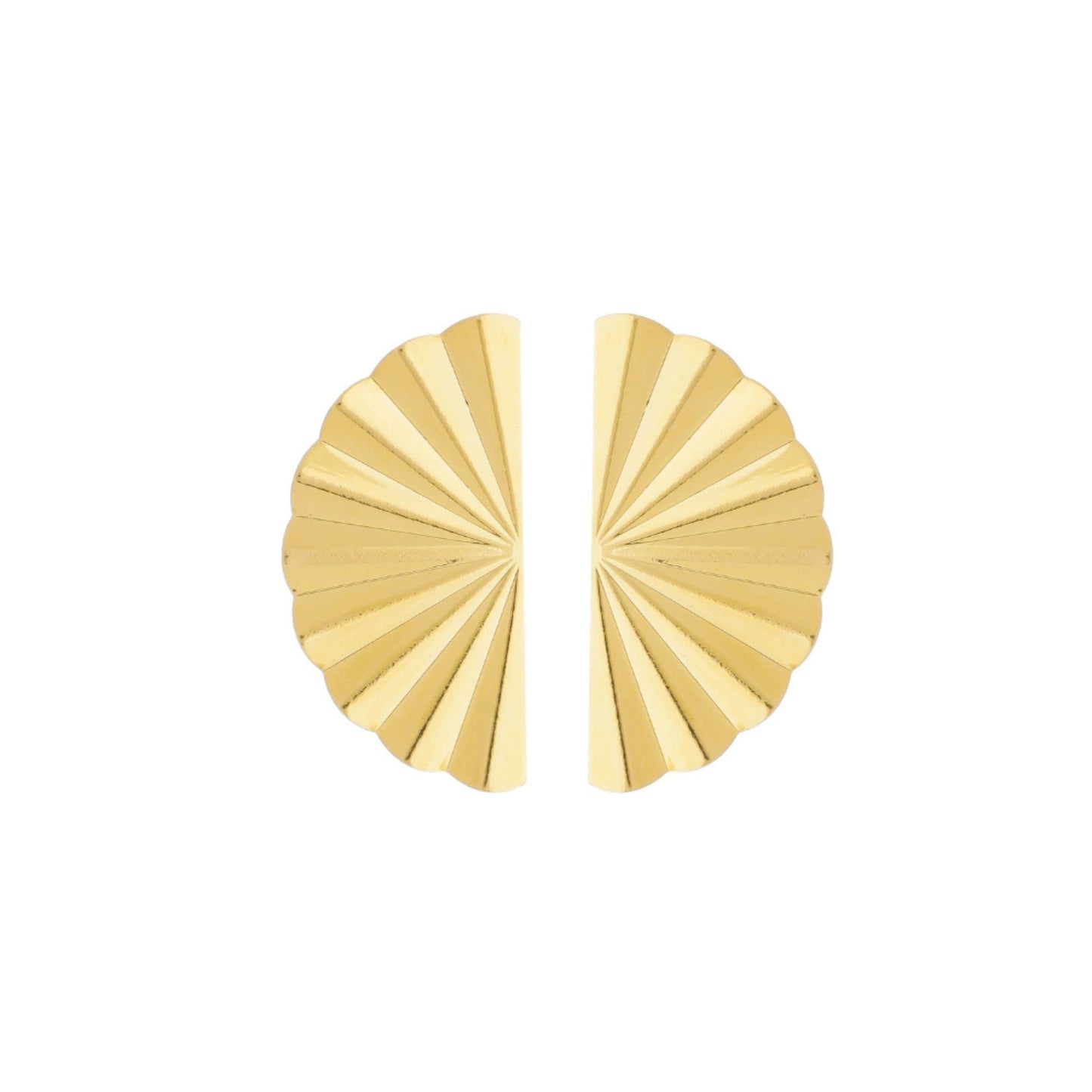Boucles d’Oreilles Éventail Doré